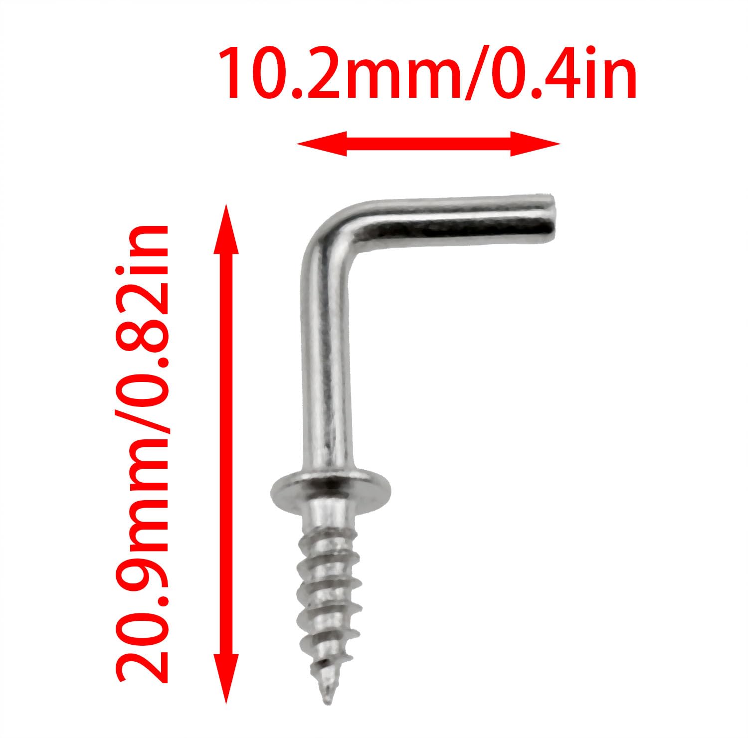 Amazon.com: VAKTOK Metal l-Shaped Hooks 1/2Inch Silver L
